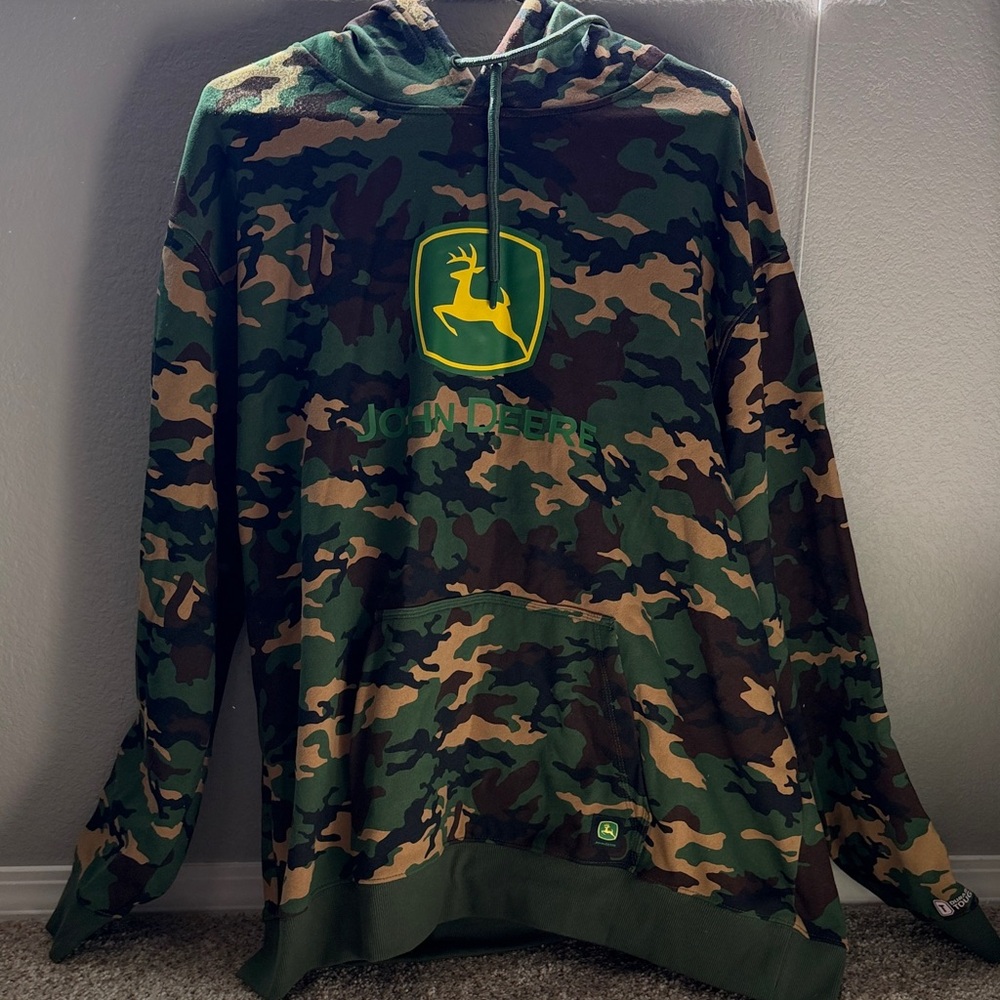 John Deere Green and Brown Camo Hoodie